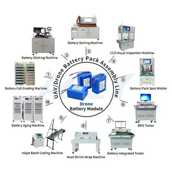 UAV drooni akukomplekti montaažiliin